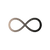 Infinity symbol on a white background