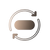 Logo of a circular mirror with arrows on a white background