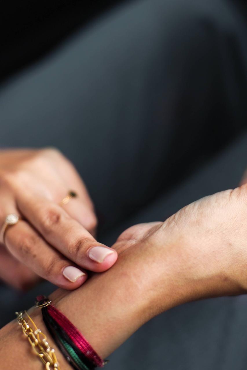 Apply ZEYN fragrance to skin