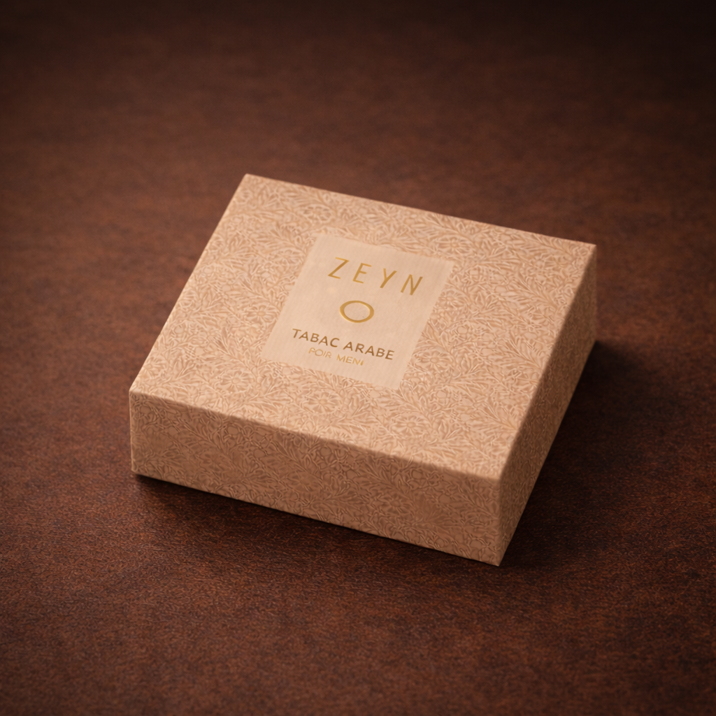 ZEYN Tabac Arabe solid perfume signature set with bronze fragrance device and packaging